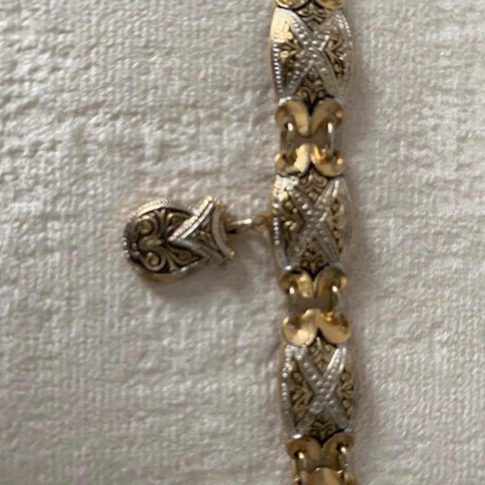 Vintage Toledo 1960  Damascene Charm Bracelet